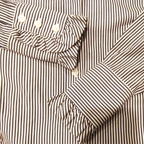 J.Crew 💟H.P.❤High Collar, Small Ruffle, COTTON - Picture 4 of 4